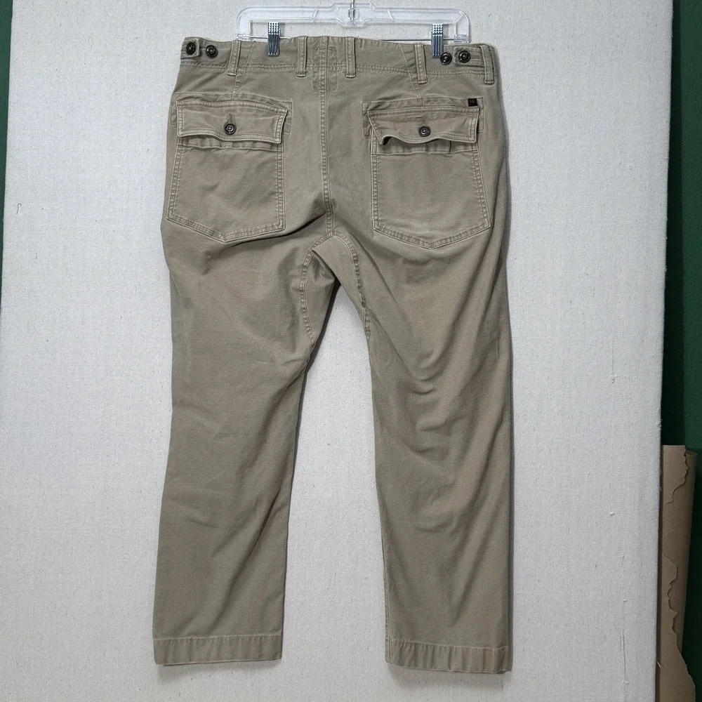 Relwen Flex Military‎ Pant Mens 38 Khaki Tan Utility Chino Stretch Workwear